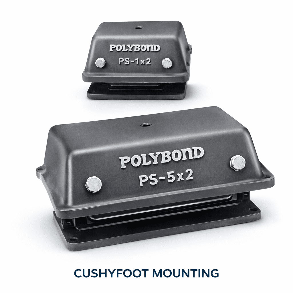 Cushyfoot mounting for DG set and Pump, Chiller vibration isolation